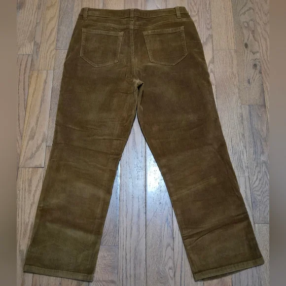 Kensie The Ella High Rise Brown Straight Corduroy Pants - Picture 4 of 4